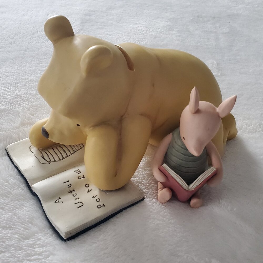 Disney Classic Pooh and Piglet Resin Piggy Bank Michel & Company Vintage